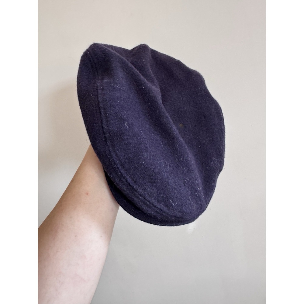 Vintage Wool Newsboys Hat Navy Blue Dorfman Pacific X-Large